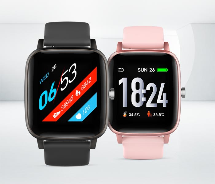 Waterproof SmartWatch Fitness Trackers with Heart Rate Monitor Blood Oxygen Meter Pedometer