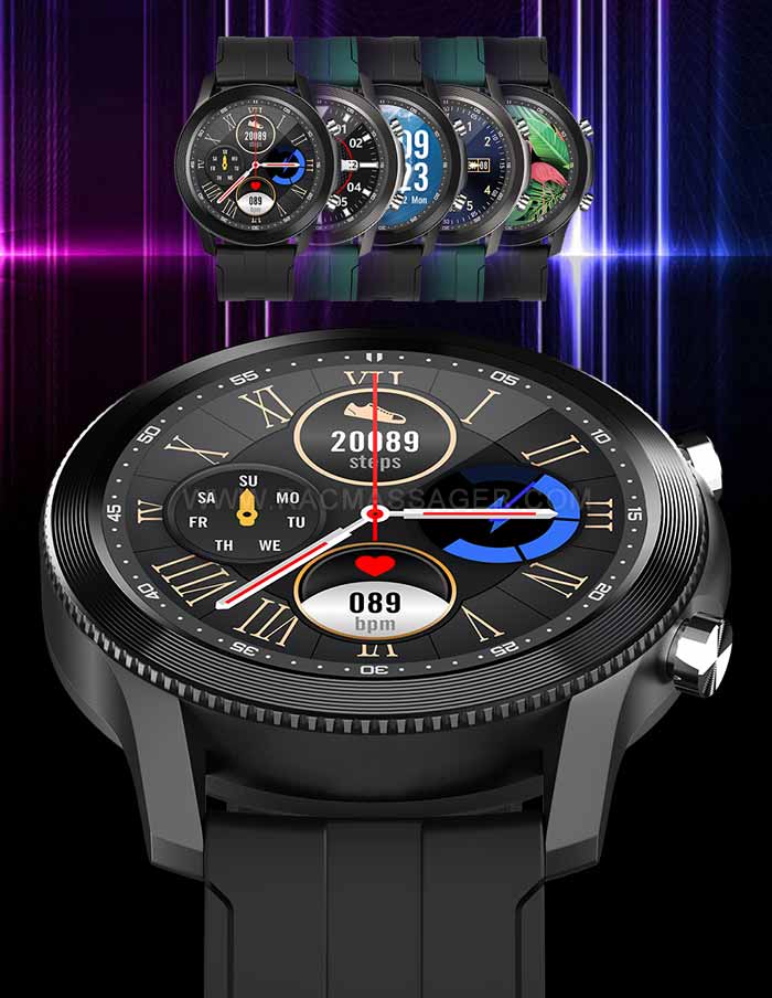 44mm Stainless Steel 1.28 inch Touch Screen R110 Smart Watch Pro